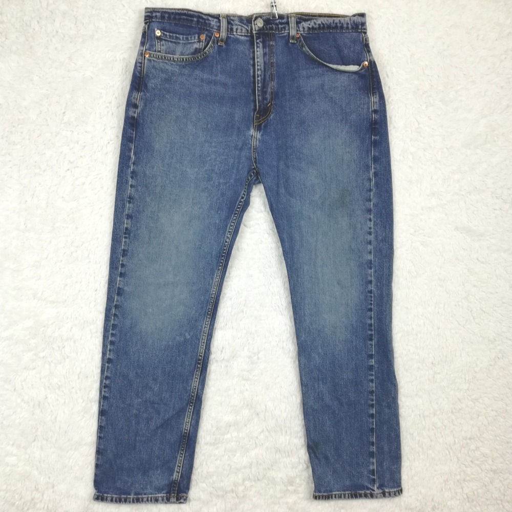 Levi's Mens Jeans 505 Straight Leg Regular Fit Blue Denim‎ Medium Wash 38x30